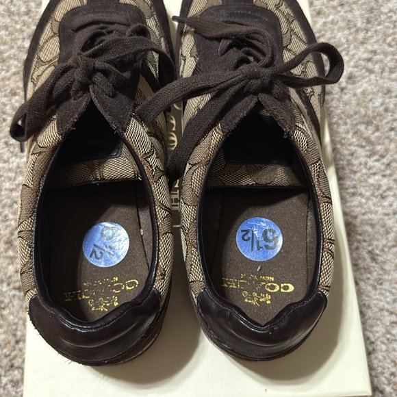 Coach Brown Casual Sneakers with Suede and Mesh - Picture 6 of 7